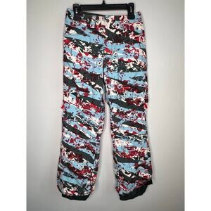 Burton Society DRYRIDE Paint Splatter Snowboard Pants Green Multi Women's Size S